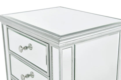 Elegant Furniture & Lighting - Reflexion Lingerie Chest 7 drawers 20in. W x 15in. D x 48in. H in antique silver paint - MF6-1047S veiw 9