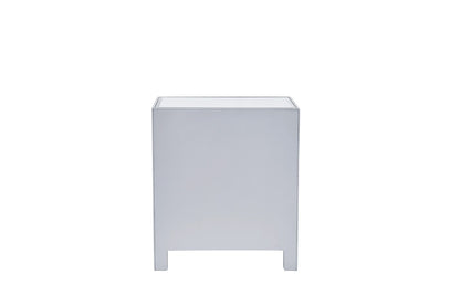 Elegant Furniture & Lighting - Reflexion Nightstand 1 door 21in. W x 14in. D x 24in. H in antique silver paint - MF72016 veiw 8