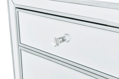 Elegant Furniture & Lighting - Reflexion Nightstand 1 door 21in. W x 14in. D x 24in. H in antique silver paint - MF72016 veiw 10