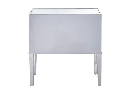 Elegant Furniture & Lighting - Reflexion Nightstand 2 drawers 34in. W x 16in. D x 34in. H in antique silver paint - MF72045 veiw 9