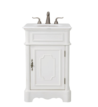 Elegant Furniture & Lighting - Retro 21 inch Single Bathroom vanity in Antique White with ivory white engineered marble - VF30421AW-VW veiw 1