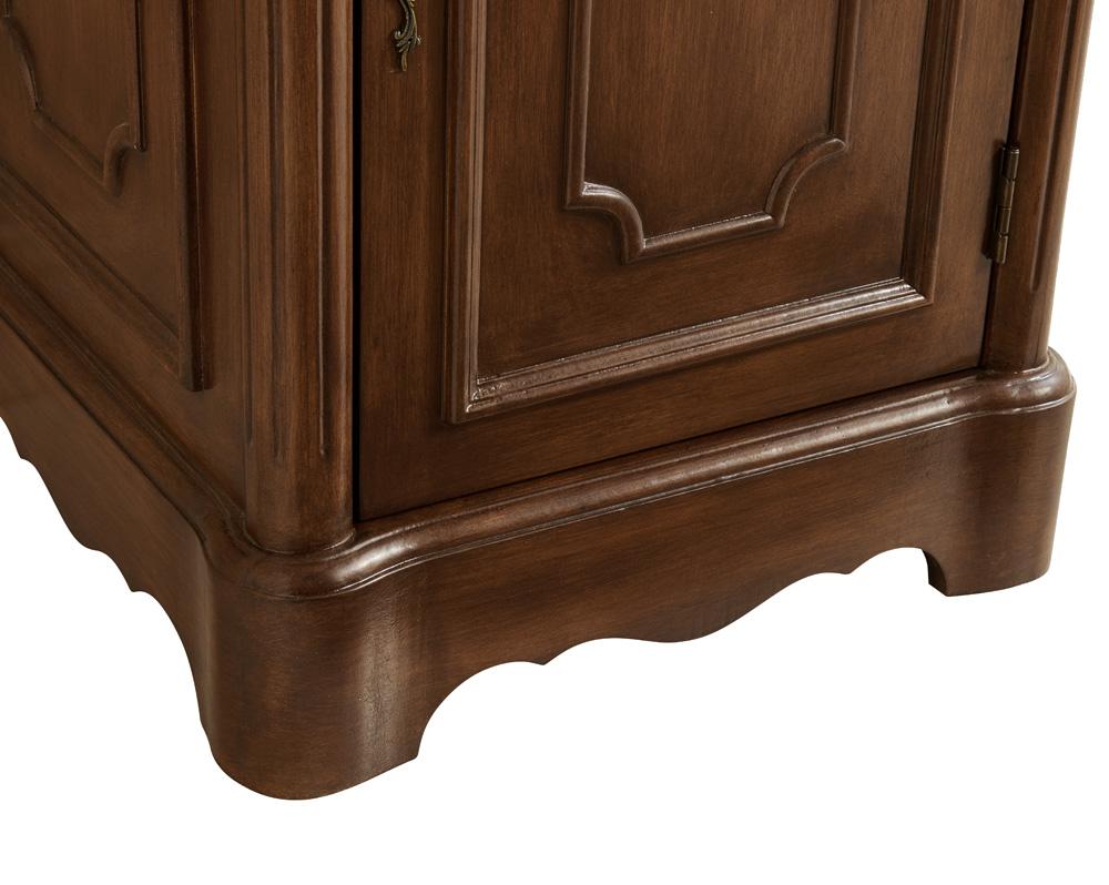 Elegant Furniture & Lighting - Retro 21 inch Single Bathroom vanity in Teak with ivory white engineered marble - VF30421TK-VW veiw 6