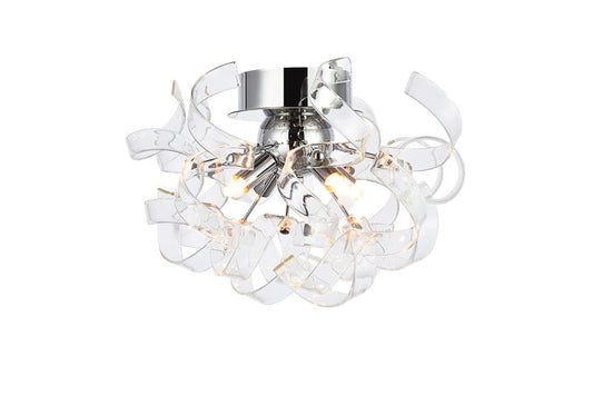 Elegant Furniture & Lighting - Ritz 4 Light Chrome Flush Mount, Wall Sconce - 2104F14C veiw 1