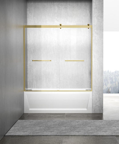 Elegant Furniture & Lighting - Ross Frameless tub door 60 x 60 Brushed Gold - TD222-6060BGD view 1