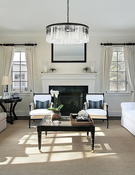 Elegant Furniture & Lighting - Sydney 10 light Matte Black Chandelier Clear Royal Cut Crystal - 1208G43MB/RC veiw 1