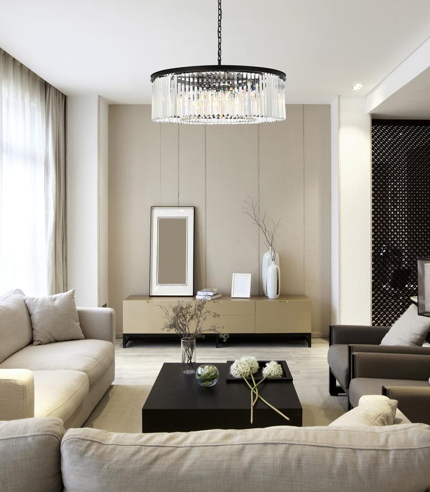 Elegant Furniture & Lighting - Sydney 10 light Matte Black Chandelier Clear Royal Cut Crystal - 1238G43MB/RC veiw 1