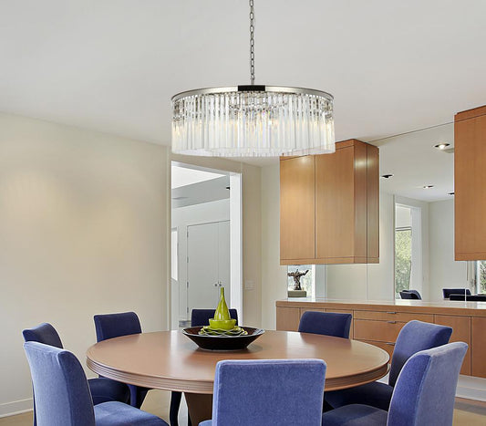 Elegant Furniture & Lighting - Sydney 10 light polished nickel Chandelier Clear Royal Cut Crystal - 1208G43PN/RC veiw 1