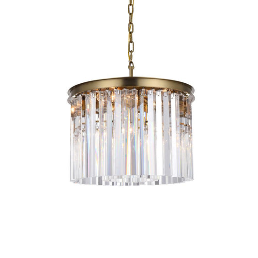 Elegant Furniture & Lighting - Sydney 20 inch round crystal chandelier in satin gold - 1208D20SG/RC veiw 1