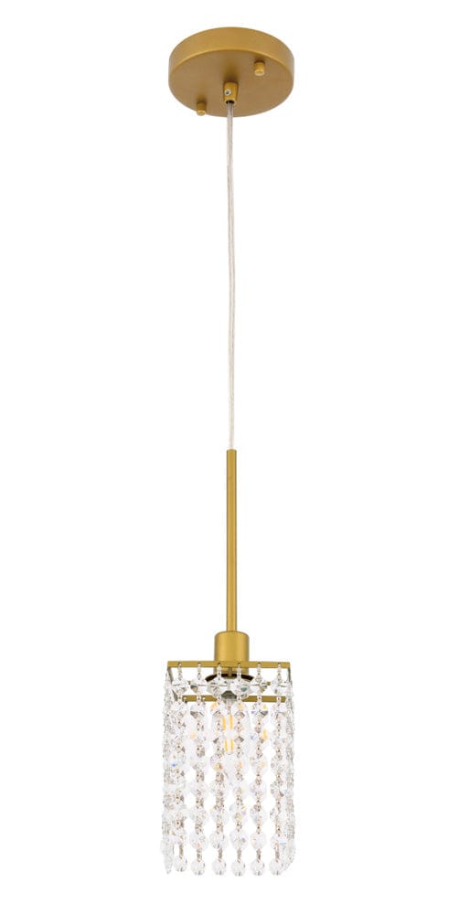 Elegant Furniture & Lighting - Taylor 1 light Brass Pendant - LD7500BR view 4
