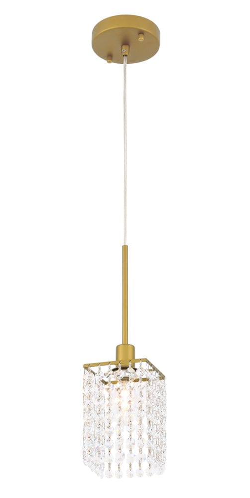 Elegant Furniture & Lighting - Taylor 1 light Brass Pendant - LD7500BR view 5