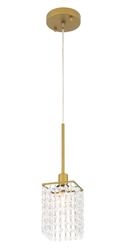Elegant Furniture & Lighting - Taylor 1 light Brass Pendant - LD7500BR view 5