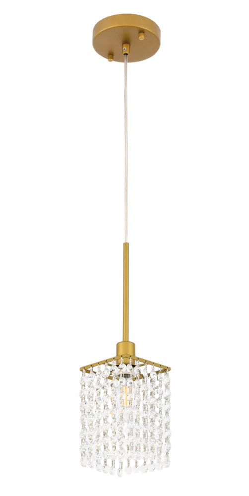 Elegant Furniture & Lighting - Taylor 1 light Brass Pendant - LD7500BR view 7