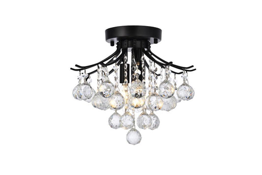 Elegant Furniture & Lighting - Toureg 12 inch black flush mount - V8000F12BK/RC veiw 1