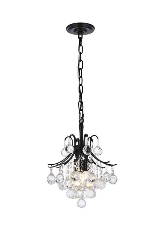 Elegant Furniture & Lighting - Toureg 12 inch black pendant - V8000D12BK/RC veiw 1