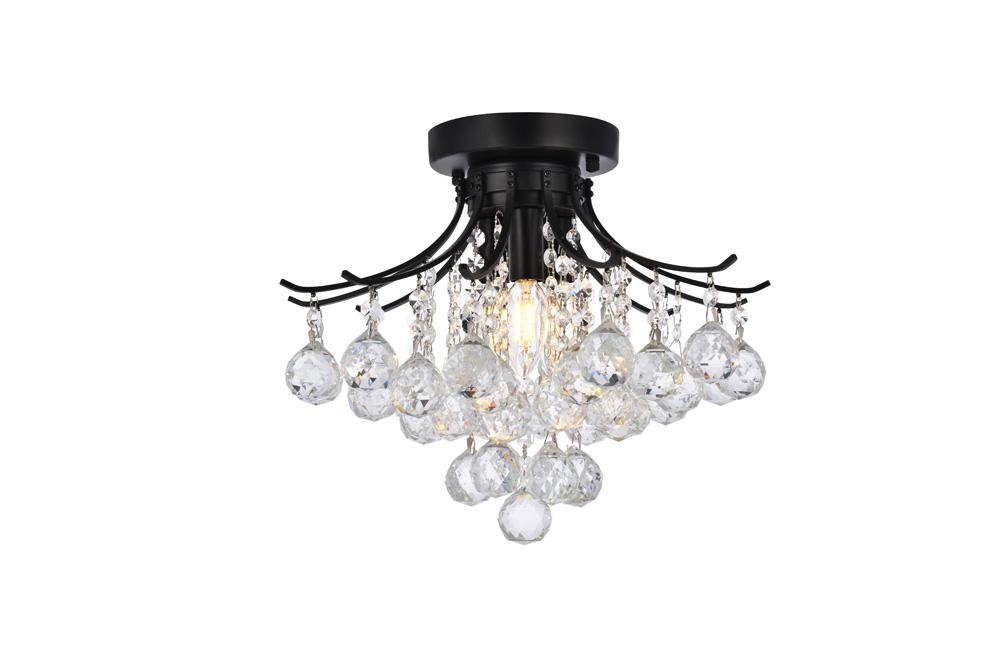 Elegant Furniture & Lighting - Toureg 16 inch black flush mount - V8000F16BK/RC veiw 1