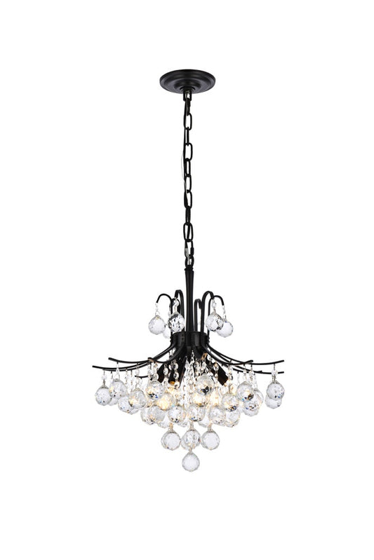 Elegant Furniture & Lighting - Toureg 16 inch black pendant - V8000D16BK/RC veiw 1