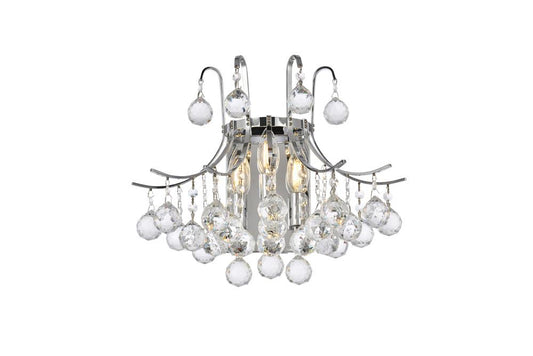 Elegant Furniture & Lighting - Toureg 3 light Chrome Wall Sconce Clear Royal Cut Crystal - V8000W16C/RC veiw 1