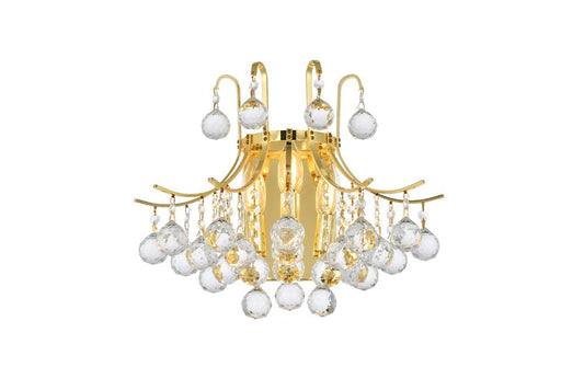 Elegant Furniture & Lighting - Toureg 3 light Gold Wall Sconce Clear Royal Cut Crystal - V8000W16G/RC veiw 1