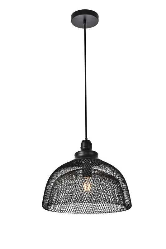Elegant Furniture & Lighting - Warren Pendant D13.5in H11in Lt:1 Black Finish - LDPD2032 veiw 1