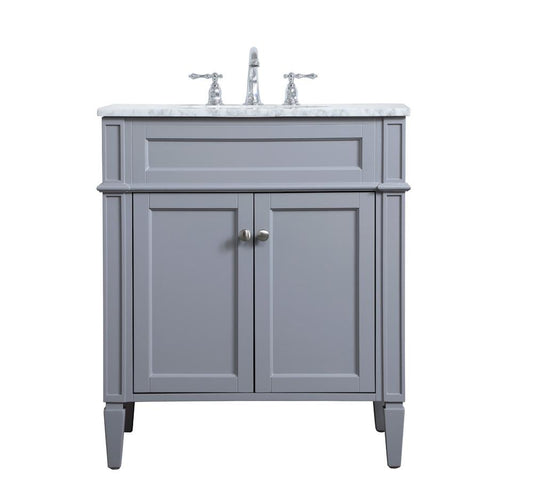 Elegant Furniture & Lighting - Williams 30 inch Single bathroom vanity in Grey - VF12530GR veiw 1
