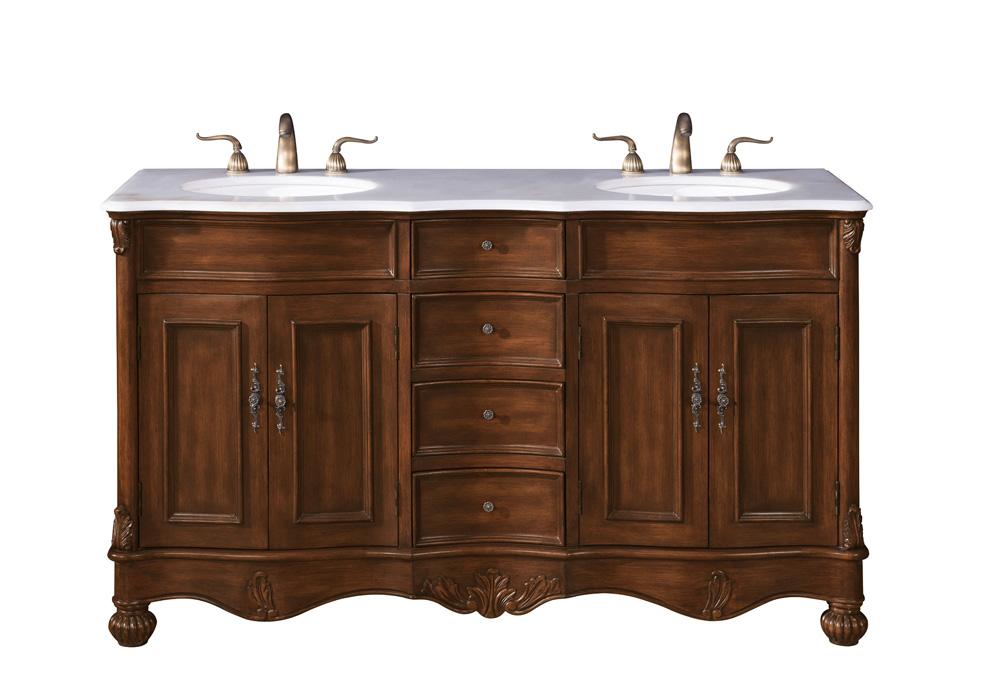 Elegant Furniture & Lighting - Windsor 60 In. Double Bathroom Vanity - VF-1048 veiw 1