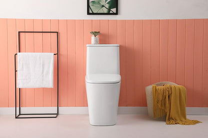 Elegant Furniture & Lighting - Winslet One-piece floor Square Toilet 27x14x31 in White - TOL2003 view 2