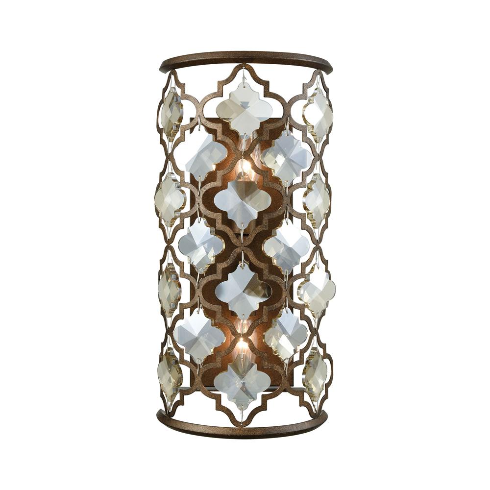 ELK Lighting - Armand 2 Light Wall Sconce In Weathered Bronze With Champagne Plated Crystal - 31091/2 veiw 1