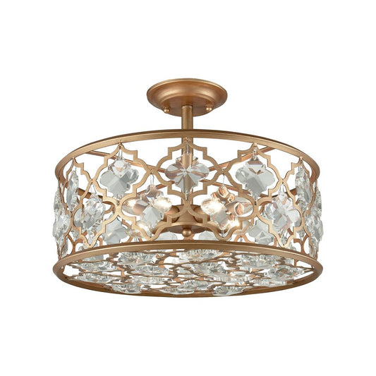 ELK Lighting - Armand 4 Light Semi Flush In Matte Gold With Clear Crystal - 32092/4 veiw 1