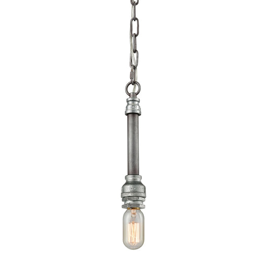 ELK Lighting - Cast Iron Pipe 1 Light Pendant In Weathered Zinc - 10688/1 veiw 1
