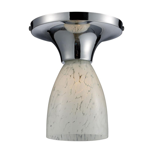 ELK Lighting - Celina 1 Light Semi Flush In Polished Chrome And Snow White - 10152/1PC-SW veiw 1