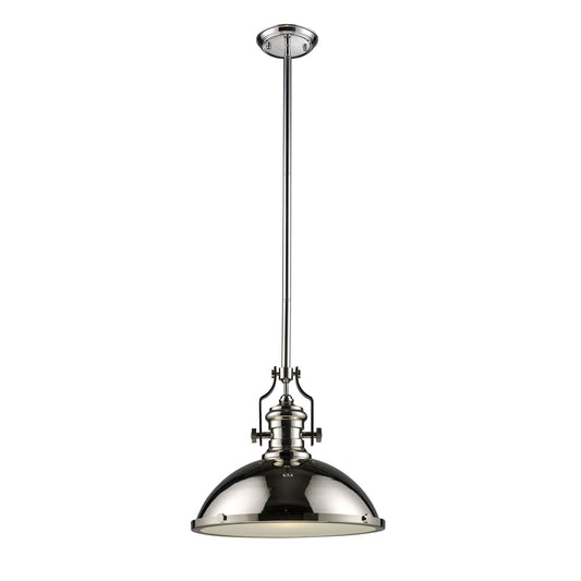 ELK Lighting - Chadwick 1 Light Pendant In Polished Nickel - 66118-1 veiw 1
