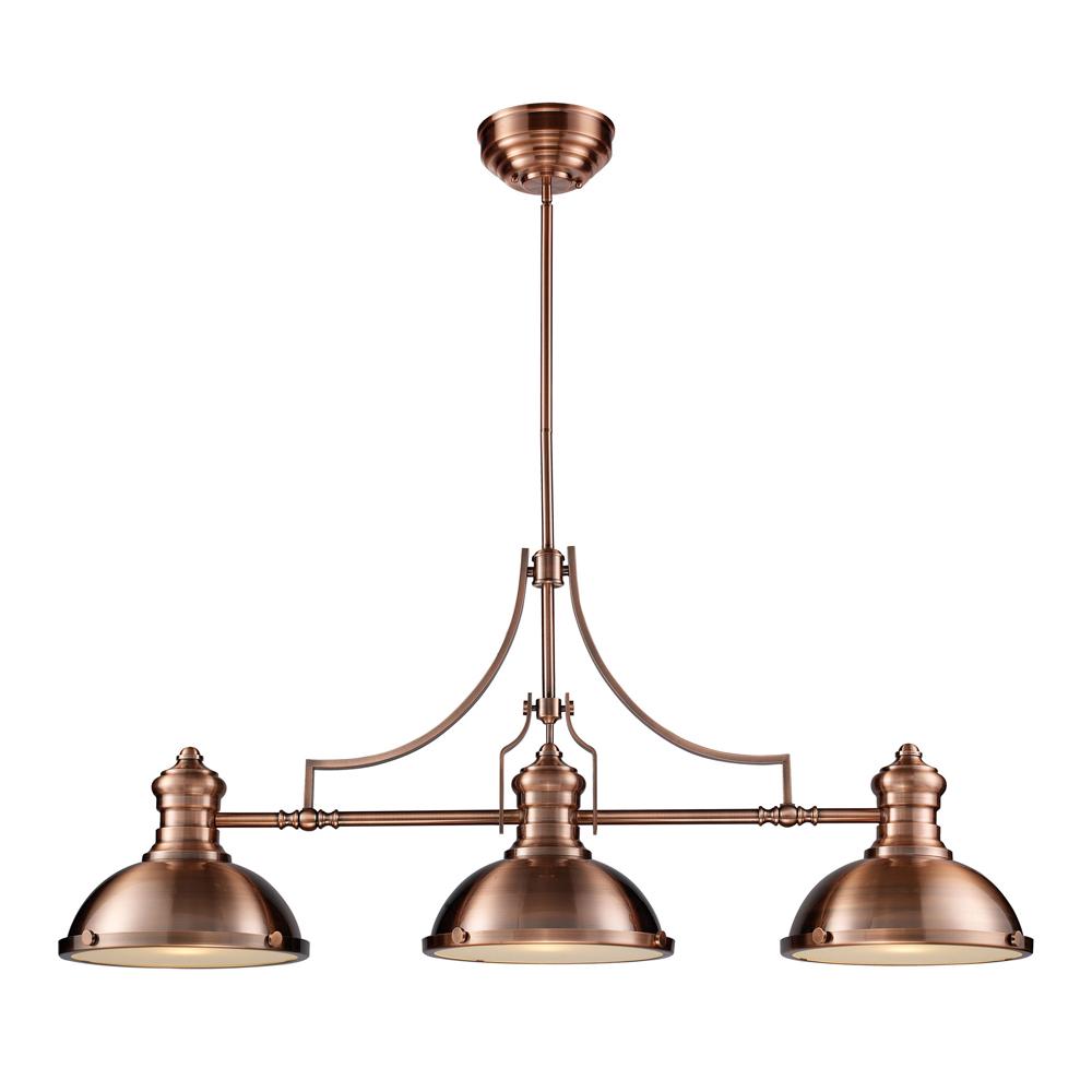 ELK Lighting - Chadwick 3 Light Billiard In Antique Copper - 66145-3 veiw 1