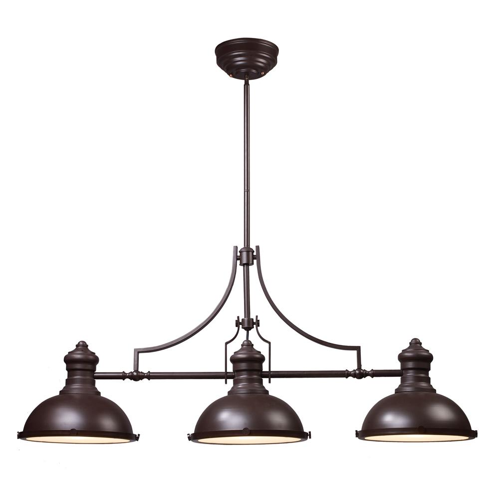 ELK Lighting - Chadwick 3 Light Billiard In Oiled Bronze - 66135-3 veiw 1