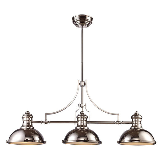 ELK Lighting - Chadwick 3 Light Billiard In Polished Nickel - 66115-3 veiw 1