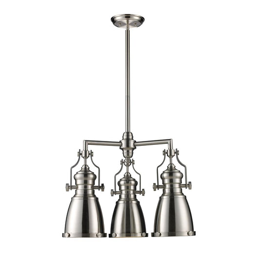 ELK Lighting - Chadwick 3 Light Chandelier In Satin Nickel - 66120-3 veiw 1