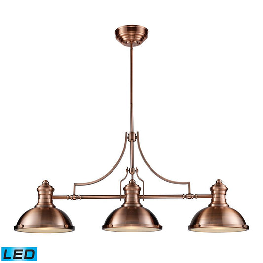 ELK Lighting - Chadwick 3 Light LED Billiard In Antique Copper - 66145-3-LED veiw 1