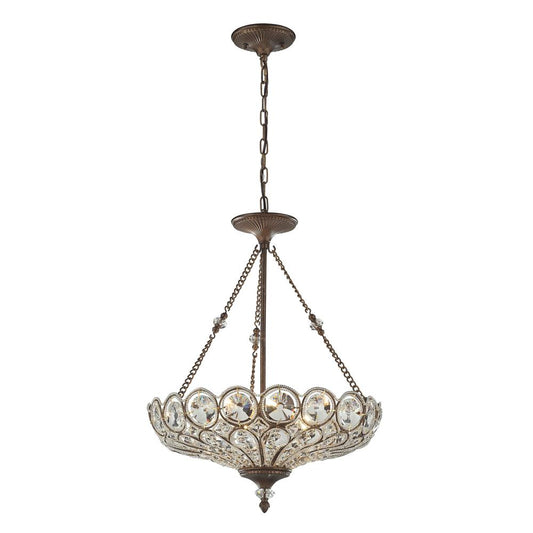 ELK Lighting - Christina 5 Light Pendant In Mocha And Filigree Crystals - 12024/5 veiw 1