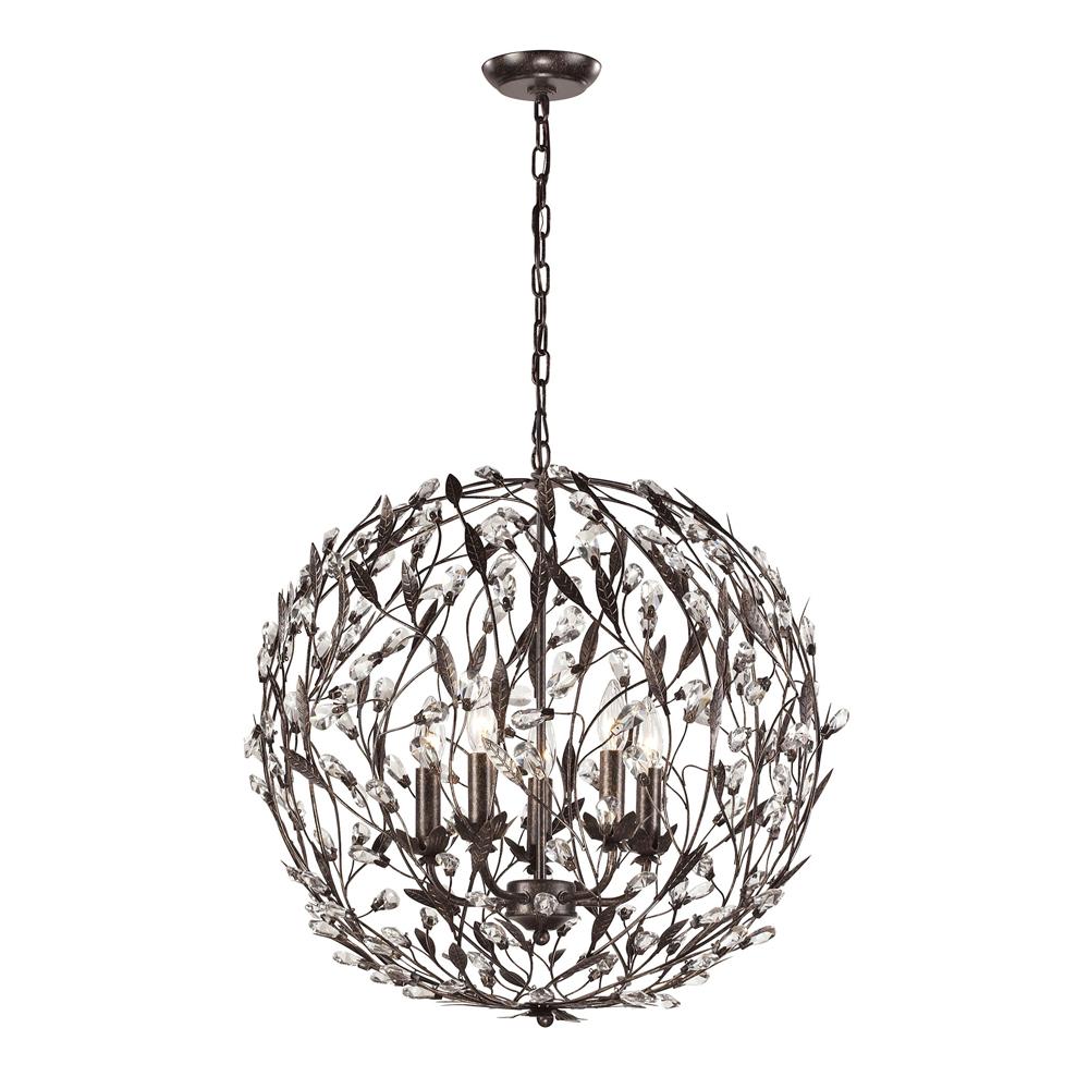 ELK Lighting - Circeo 5 Light Pendant In Deep Rust - 18135/5 veiw 1