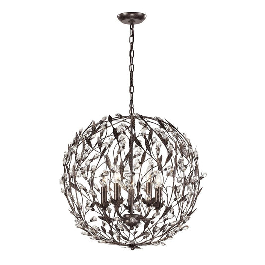 ELK Lighting - Circeo 5 Light Pendant In Deep Rust - 18135/5 veiw 1