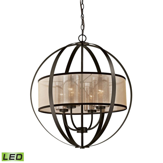 ELK Lighting - Diffusion 4 Light LED Chandelier In Oil Rubbed Bronze - 57029/4-LED veiw 1