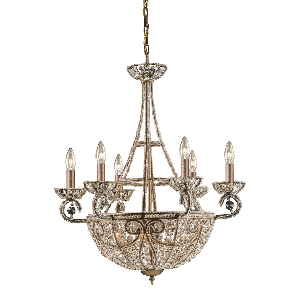 ELK Lighting - Elizabethan 10 Light Chandelier In Dark Bronze - 5967/6+4 veiw 1