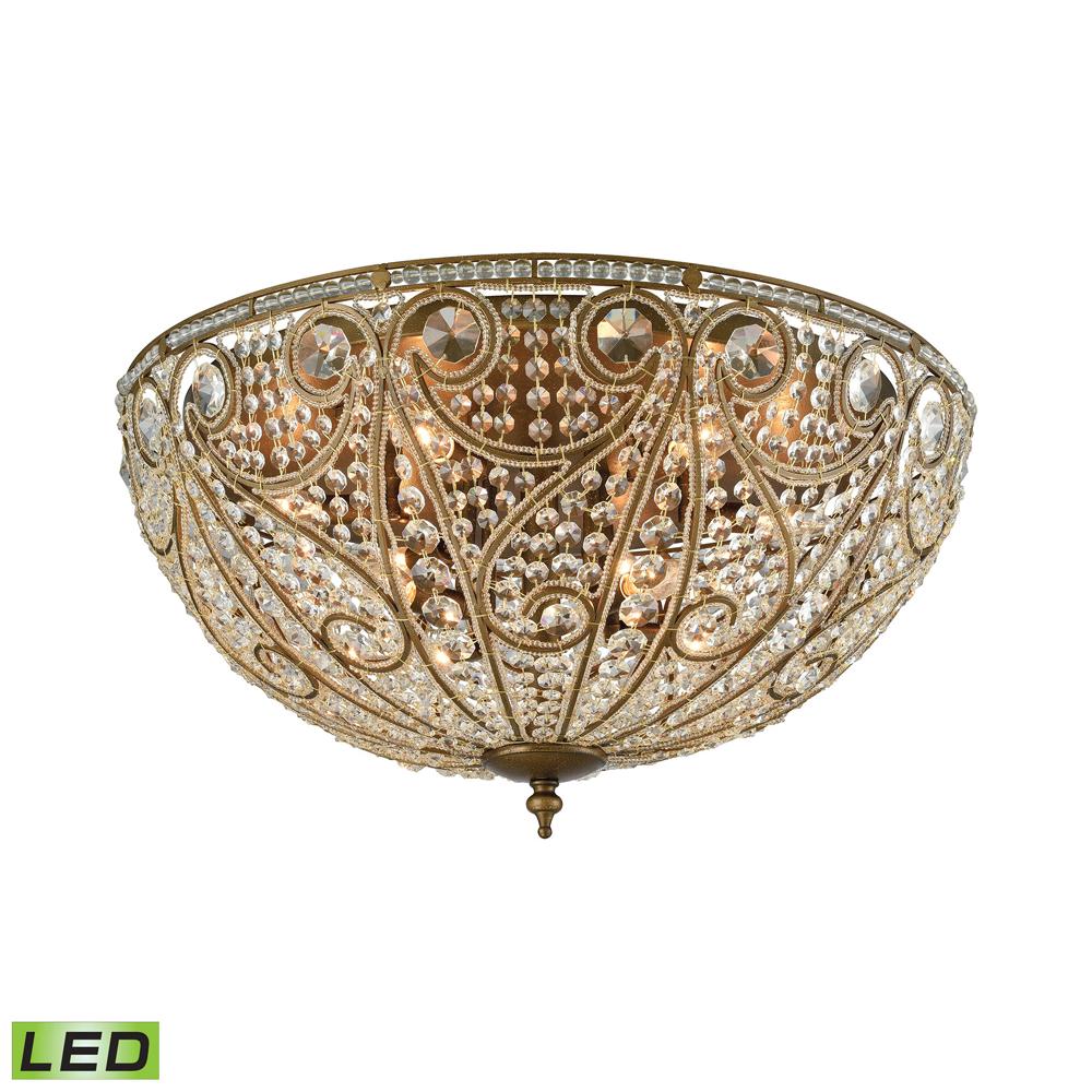 ELK Lighting - Elizabethan 10 Light LED Flush In Dark Bronze - 15964/10-LED veiw 1