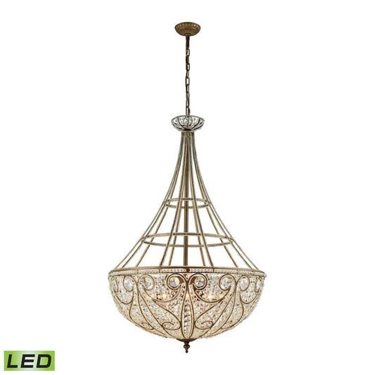 ELK Lighting - Elizabethan 10 Light LED Pendant In Dark Bronze - 15967/10-LED veiw 1