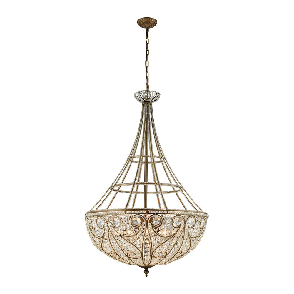 ELK Lighting - Elizabethan 10 Light Pendant In Dark Bronze - 15967/10 veiw 1