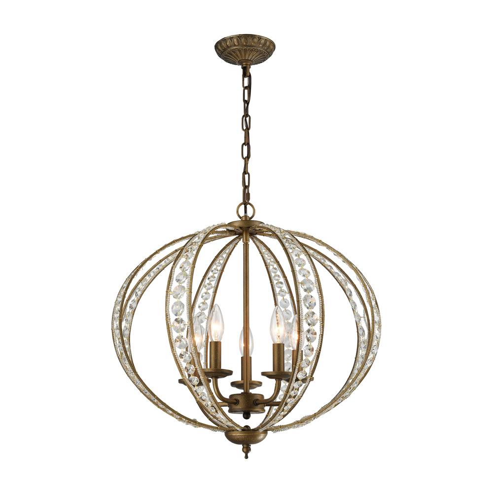 ELK Lighting - Elizabethan 5 Light Chandelier In Dark Bronze - 15965/5 veiw 1