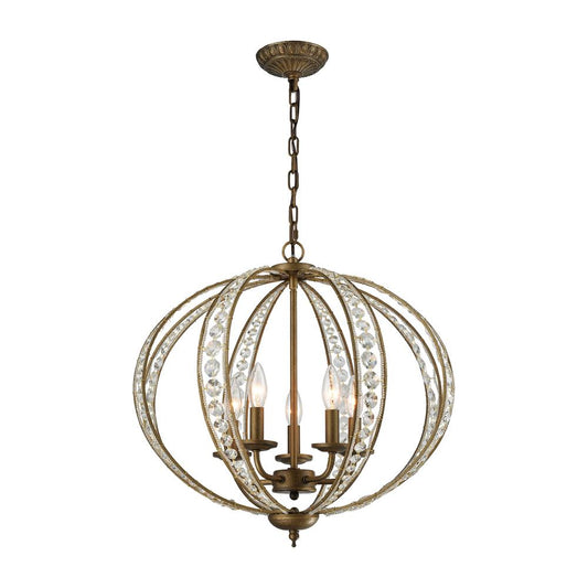 ELK Lighting - Elizabethan 5 Light Chandelier In Dark Bronze - 15965/5 veiw 1
