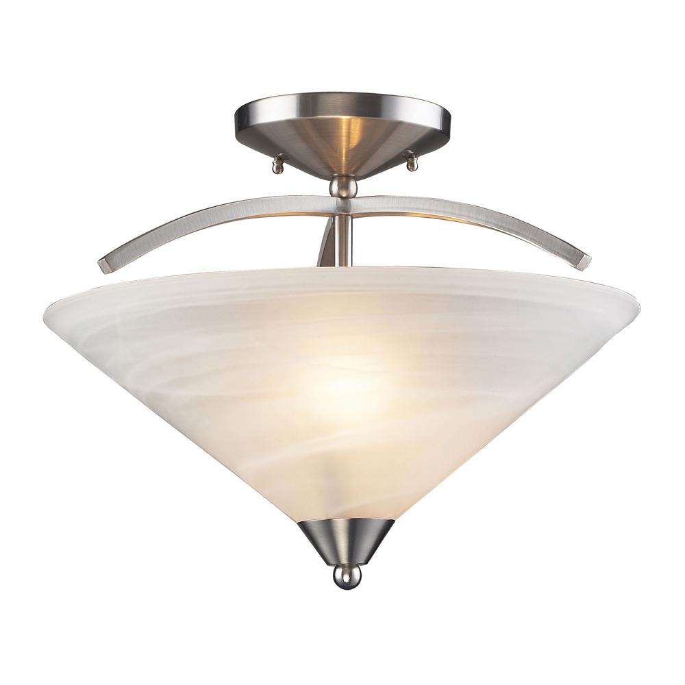 ELK Lighting - Elysburg 2 Light Semi Flush In Satin Nickel - 7633/2 veiw 1