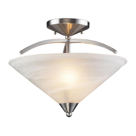 ELK Lighting - Elysburg 2 Light Semi Flush In Satin Nickel - 7633/2 veiw 1