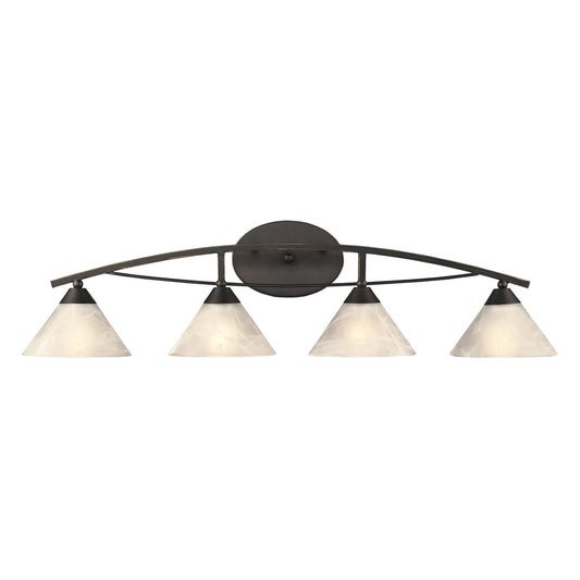 ELK Lighting - Elysburg 4 Light Vanity In Oil Rubbed Bronze And White Glass - 17643/4 veiw 1