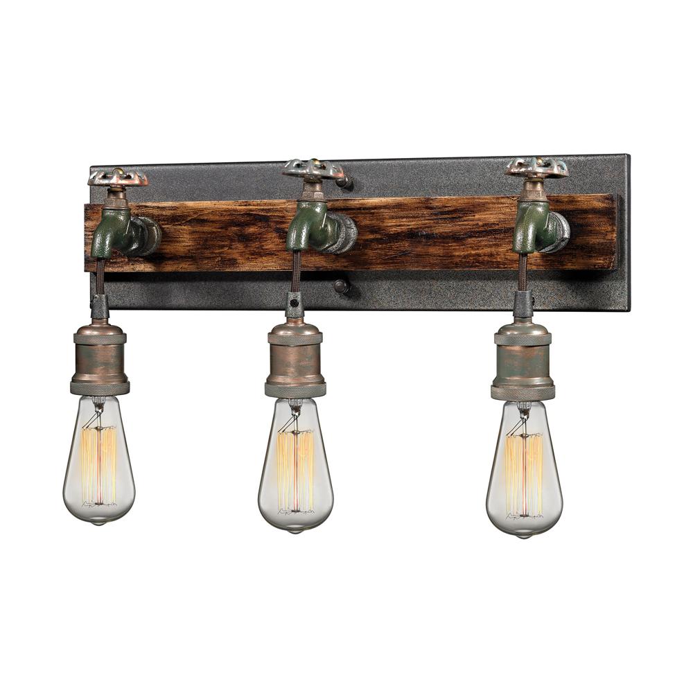 ELK Lighting - Jonas 3 Light Vanity In Weathered Multitone - 14282/3 veiw 1